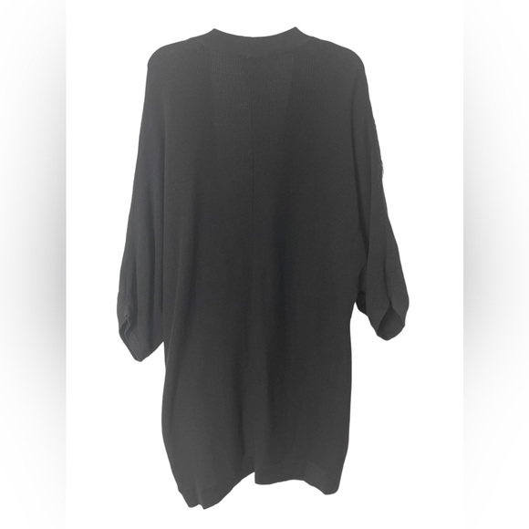 Chico’s Lace Crochet Detailed 3/4 Sleeves Knitted Open Front Cardigan Size L - Picture 7 of 13